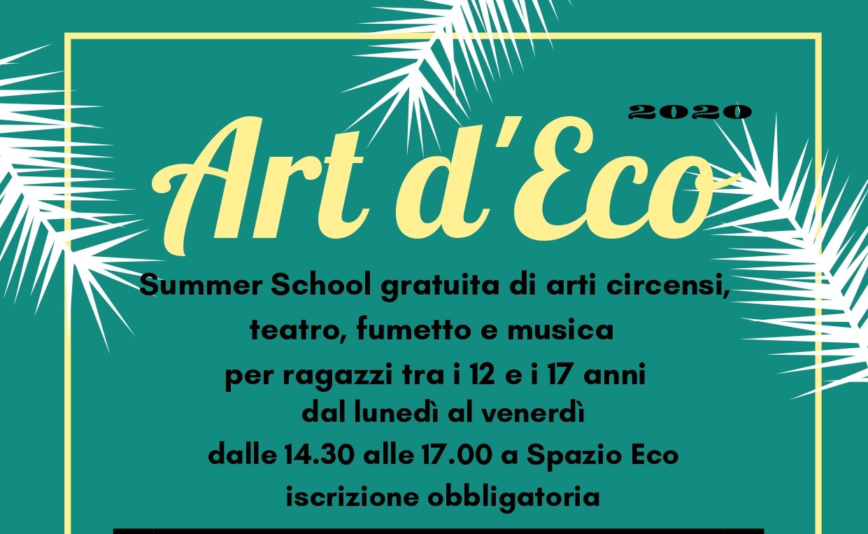 Art d’Eco – summer school gratuita di arti